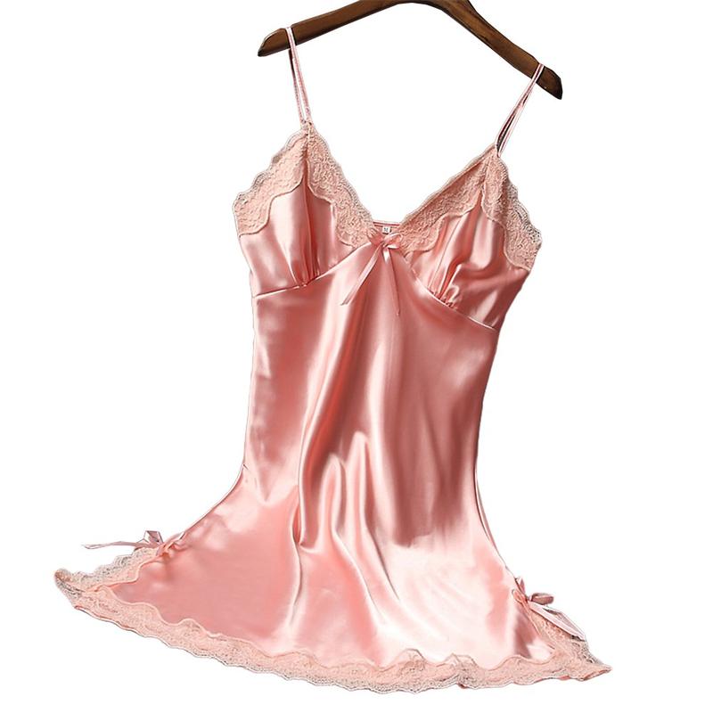 Váy Ngủ Satin Mềm Mại Gợi Cảm, Dành Cho Phụ Nữ, Đồ Lót Ren, Đồ Ngủ, Áo Choàng Váy Quấn Nữ, [WMTK] 7