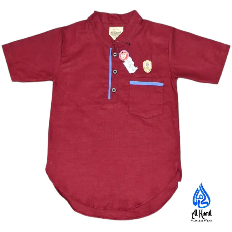 ATASAN KOKO KURTA ANAK 1-10THN Katun SIGARET Polos Setrip Muslim Tangan Pendek celana Panjang Remaja baju laki2 1–12 3
