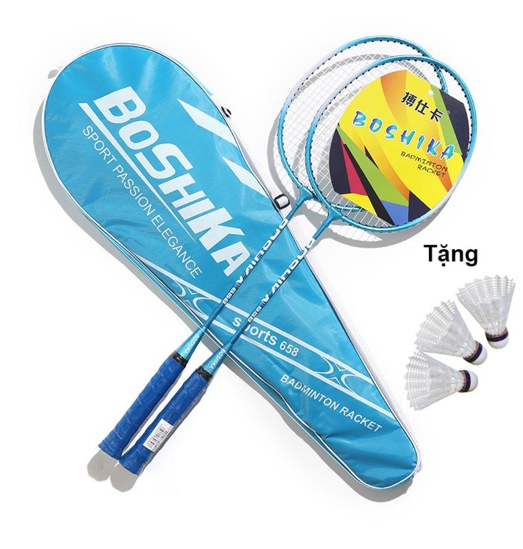 Set 2 Vợt Cầu Lông Chính Hãng Boshika Kèm Túi Chất Lượng Cao ,Tặng Kèm 3 quả cầu nhựa Bảo Hành 12 Tháng
