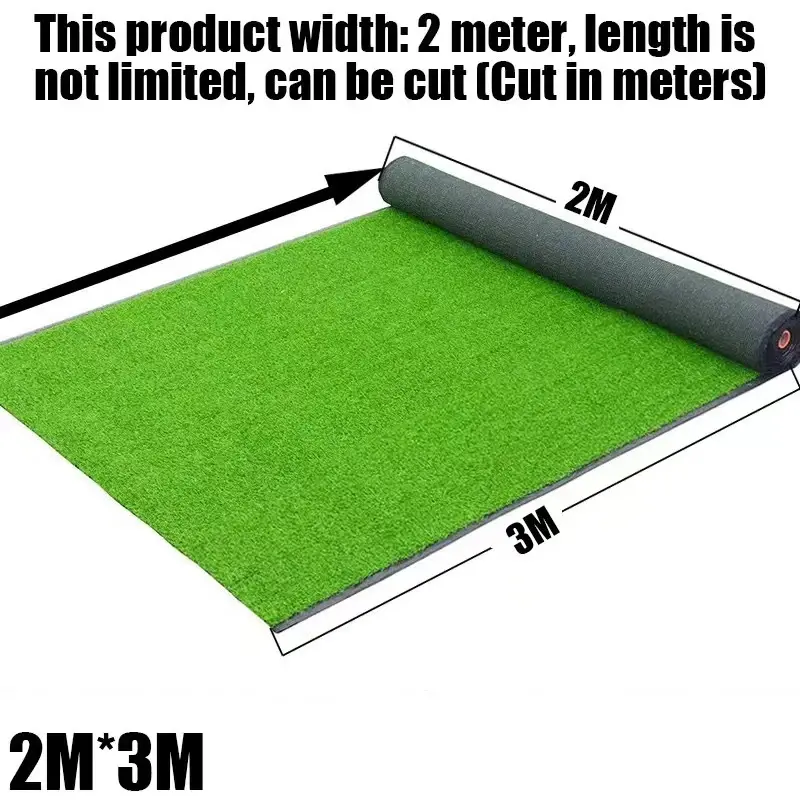 [2M x 3M] Karpet Rumput Sintetis 1M × 10M Dekorasi Rumah Luar Ruangan 3UV Karpet Rumput Tiruan Murah