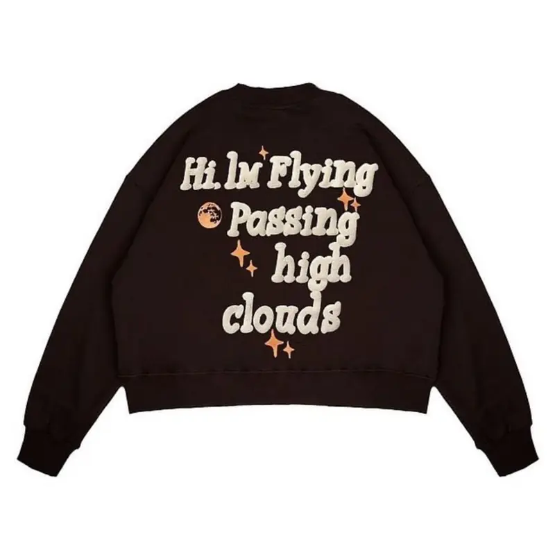 Sweater Wanita Oversize Not In The Mood Fit Fleece Motif Crewneck Sweatshirt [ Last Stock ] 0