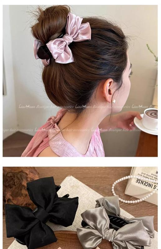 Product Introduction of French High-quality Ball Head Grip 2024 New Bow Hairpin Female Shark Head Clip Jewelry 12