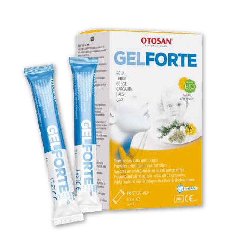 Gel ngậm họng Otosan Gel Forte 14 gói - Giảm nhanh ho khan, đau rát họng, khàn tiếng