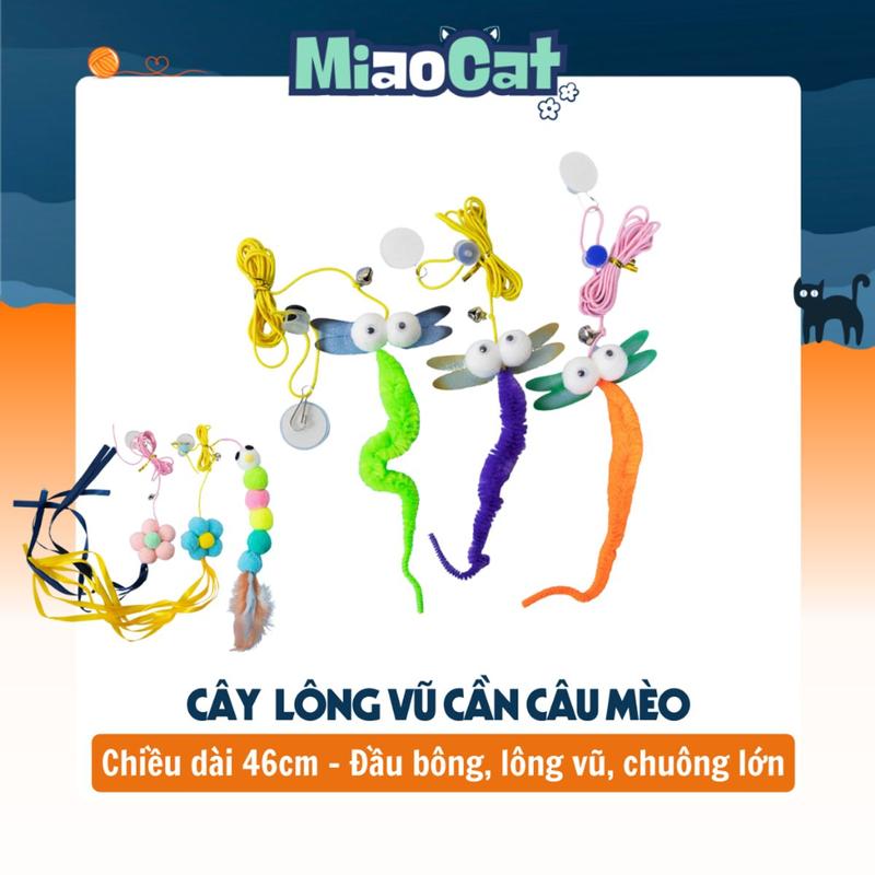 Cần Câu Mèo Dây Thun Dán Tường Co Dãn Cho Mèo DC121 MiaoCat 0