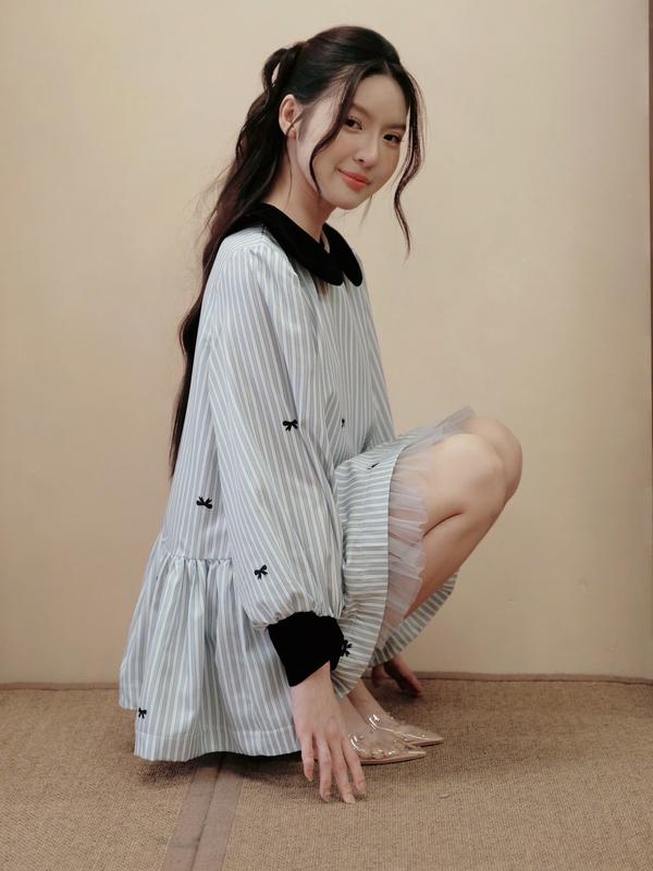 Đầm baby doll phối cổ nhung Phoebe dress thiết kế  Aguja