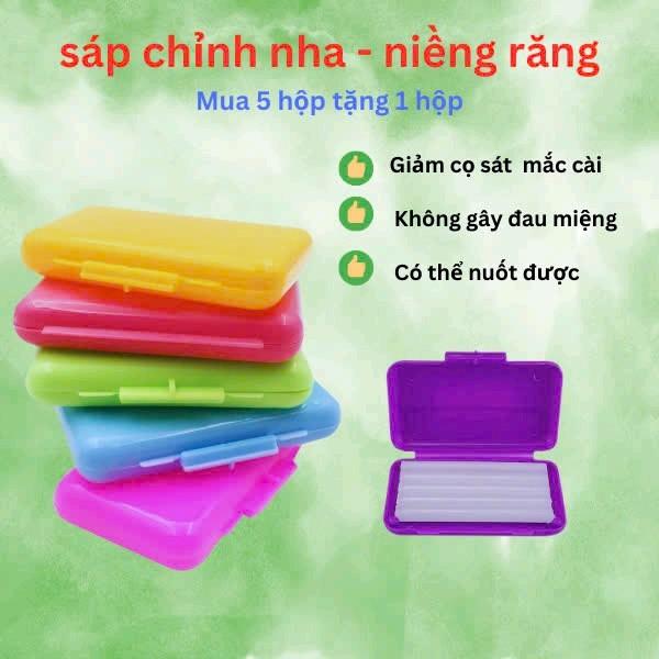    Mua 5 hộp tặng 1 hộp  Sáp Nha Khoa Niềng Răng sáp chỉnh nha giảm đau niềng răng 