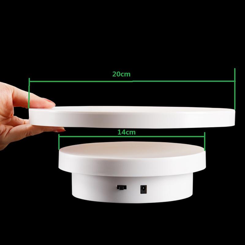 [ tặng pin] bàn xoay quay sản phẩm livestream dùng điện trực tiếp hoặc pin 14cm 25cm 2
