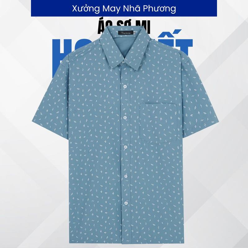 Áo Sơ Mi Nam Trung Niên Thái Khang ATK15 Vải Lụa Co Giãn Mềm Mịn Form Rộng Màu Trắng