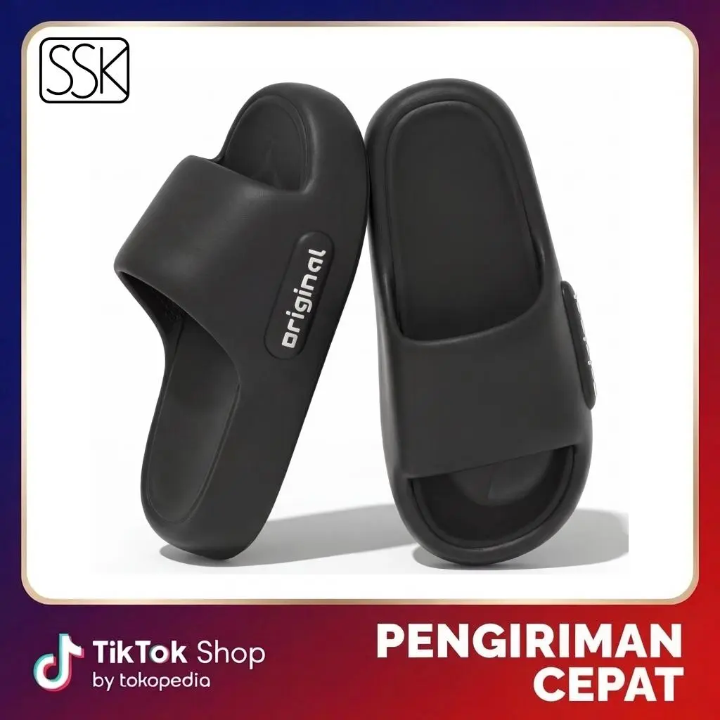 SSK Sandal Pria Keren Nyaman Anti-Slip Sandal Pria Karet Sandal Rumah Sandal Cowok Terbaru Kekinian