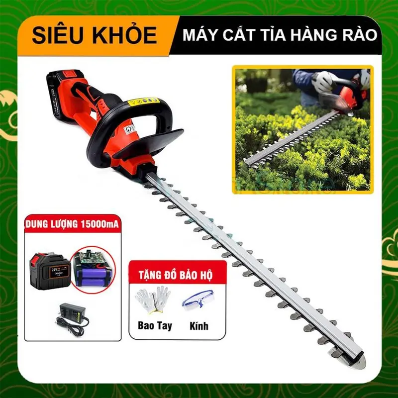 Máy cắt tỉa hàng rào cây cảnh LAPUseᵰ động cơ lõi đồng 1oo% - Công suất 1800W - Dùng chung chân pin Makita 0