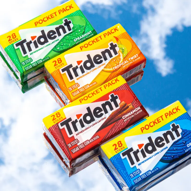 Kẹo Gum Trident Không Đường Sugarfree Thơm Mát Đủ Hương Vị - Thái Lan 8
