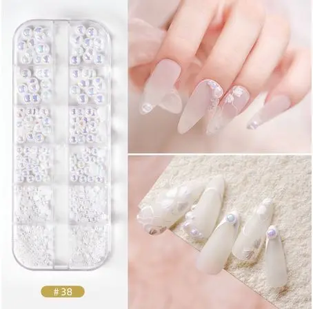 Rhinestone Manik Hiasan Kuku Nail Art Decoration Wheel-Manik Kerang 3