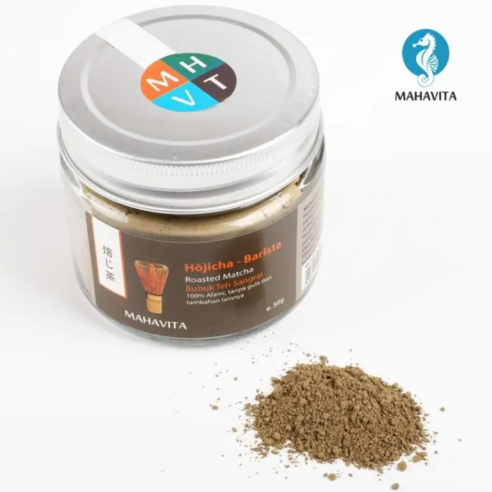 Mahavita Hojicha roasted matcha bubuk teh sangrai jepang grade Barista - 100gr 1