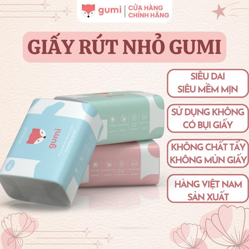 Khăn giấy ăn GUMI bịch 10 gói 3 lớp, siêu dai, siêu mềm, siêu mịn cao cấp tiện lợi Giấy Vệ Sinh