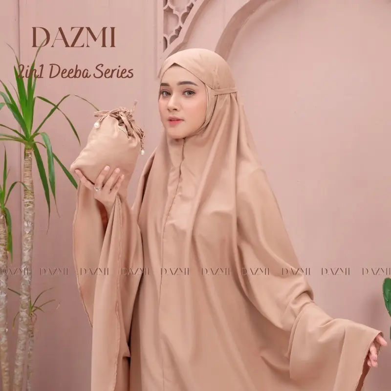 Mukena Dewasa Traveling  2in1 Polos-Deeba Series