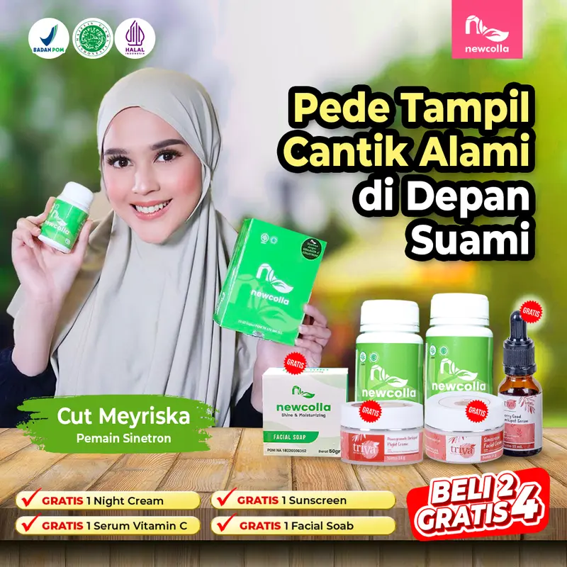 Newcolla - 2 Newcolla + 1 Paket Triva Skincare Bantu Wujudkan Wajah Impian 1