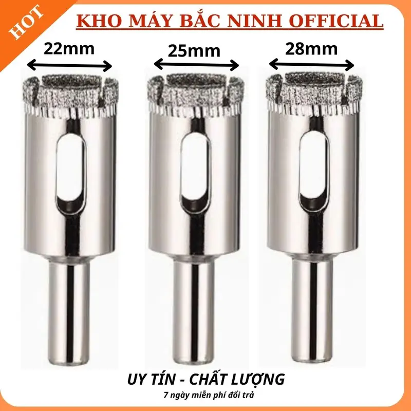 Mũi khoét kính Vau 8mm - 60mm, mũi khoan đá và gạch gốm sứ hợp kim cao cấp chính hãng. 3