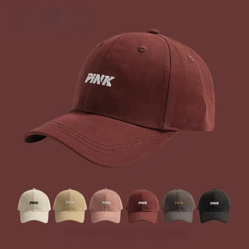 Hard Top Big Head hat women's deep top brim cap embroidered peaked cap versatile trendy men's casual baseball cap sun-proof high quality