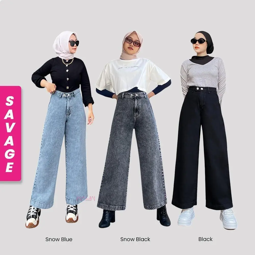 WAUW - SAVAGE Highwaist Culotte Double Button Jeans Cat. 1