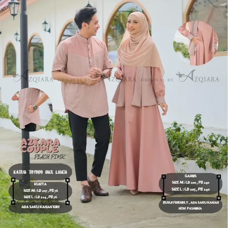 baju cuople dewasa gamis dan kurta cuople untuk lebaran bahan katun 0