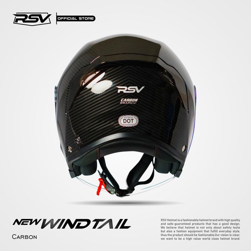 HELM Half Face RSV NEW WINDTAIL CARBON GLOSSY  Motorcycle 4