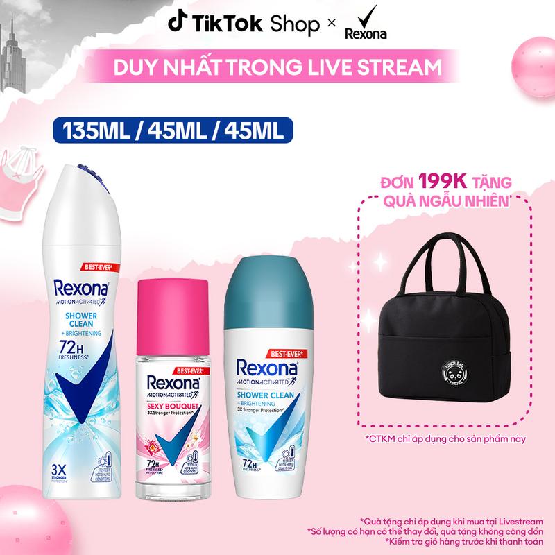  Lăn khử mùi Rexona Women Hỗ Trợ khô thoáng dành cho nữ 45ml - Shower Clean  1  