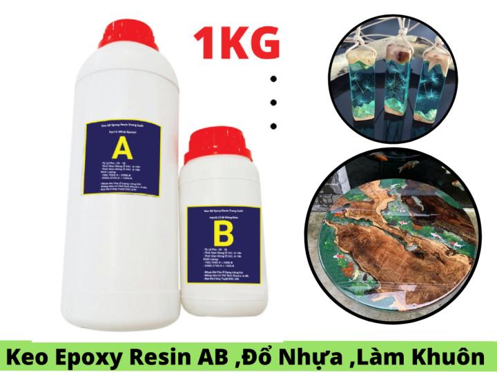 Keo AB Đổ Nhựa Khuôn Tranh 3D Epoxy Resin Clear Crystal AB 500g-1kg