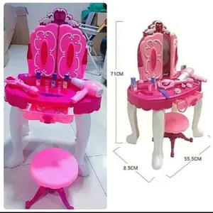 Mainan meja rias anak dresser glamour mirror with remote MP3 Peri