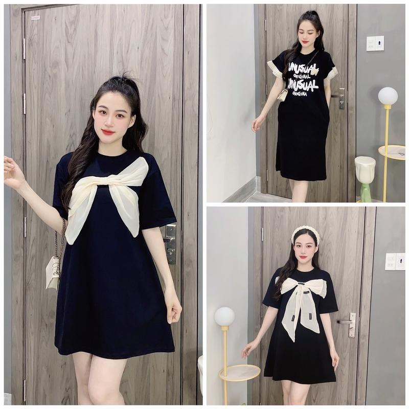 D700 XÃ KHO Váy suông thun pha tơ 6 kiểu Nữ Voan Nữ Women Voi Dress Nhung