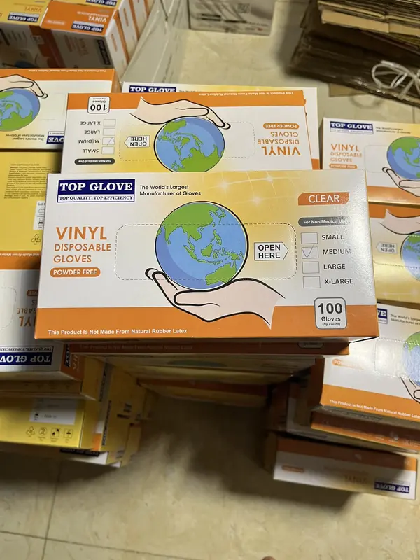 Hộp 100 Chiếc Găng Tay Vinyl Blend Dày Dai -50 Đôi Dùng Nấu Ăn, Massage, Gội Đầu 5