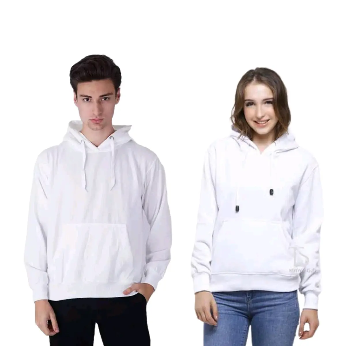 Hoodie Jumper Putih Polos Dewasa Sweater Putih Pria dan wanita Resleting Katun Fleece Keren Nyaman Zipper Panjang lokal varsity hodie chmb hodi