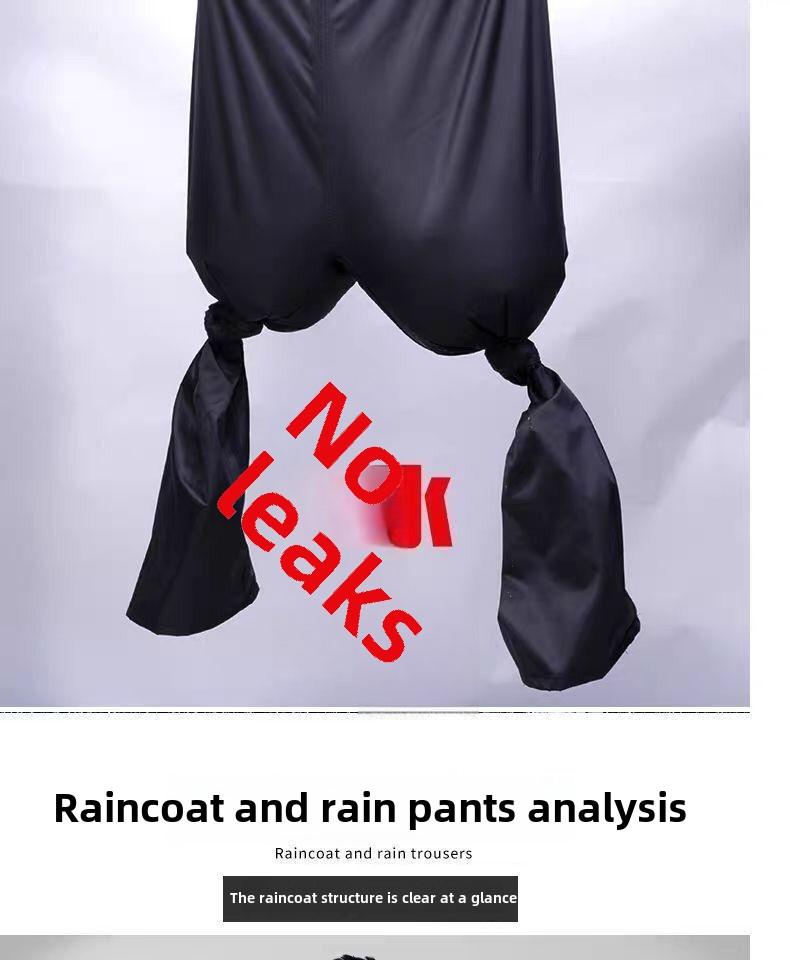 Product Introduction of [2025 Hot Sale] High Quality New Hot Sale Large Raincoat Rain Pants Suit Full Body Split Waterproof Men Raincoat Loose Reflective Electric Car Motorcycle Double Layer Slim Thickened Rainproof 11