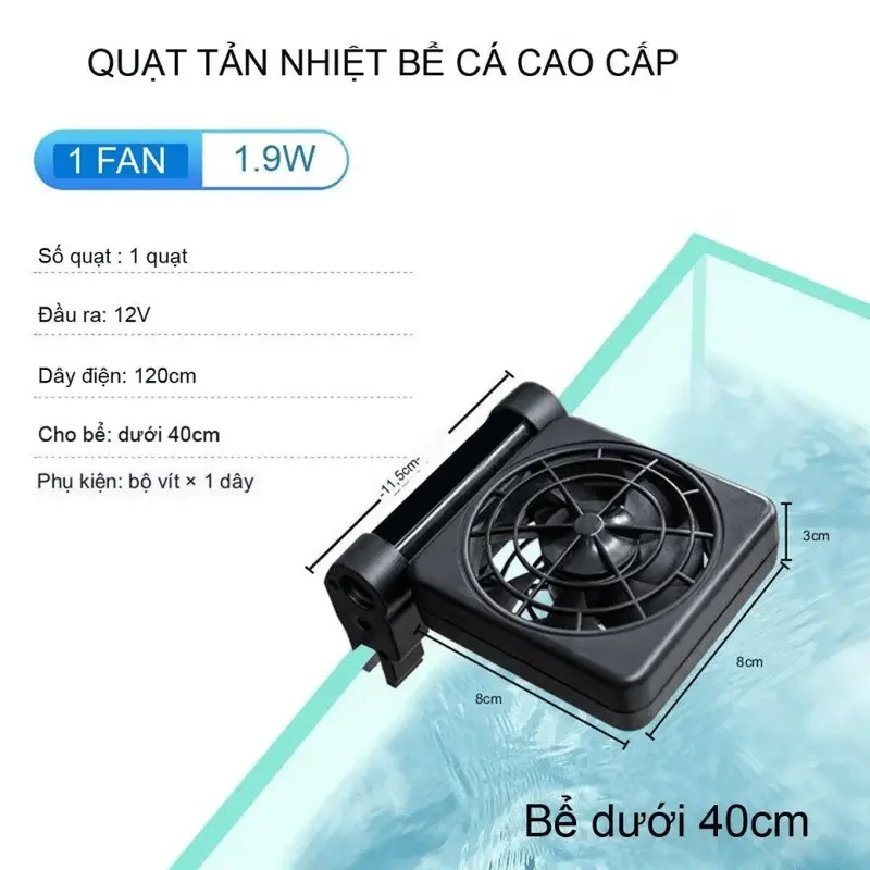 Quạt tản nhiệt hồ cá Cool Summer giảm nhiệt hồ cá hiệu quả 4