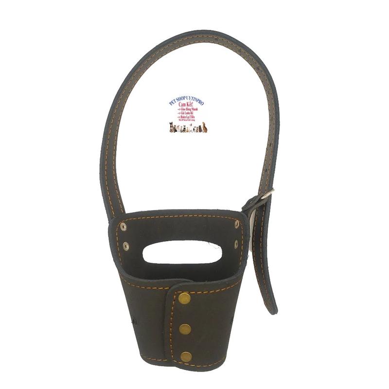 Rọ mõm Chó Chất liệu da 2 lớp dày, cao cấp, chắc chắn, Giúp thú cưng không cắn phá, không sủa theo ý muốn