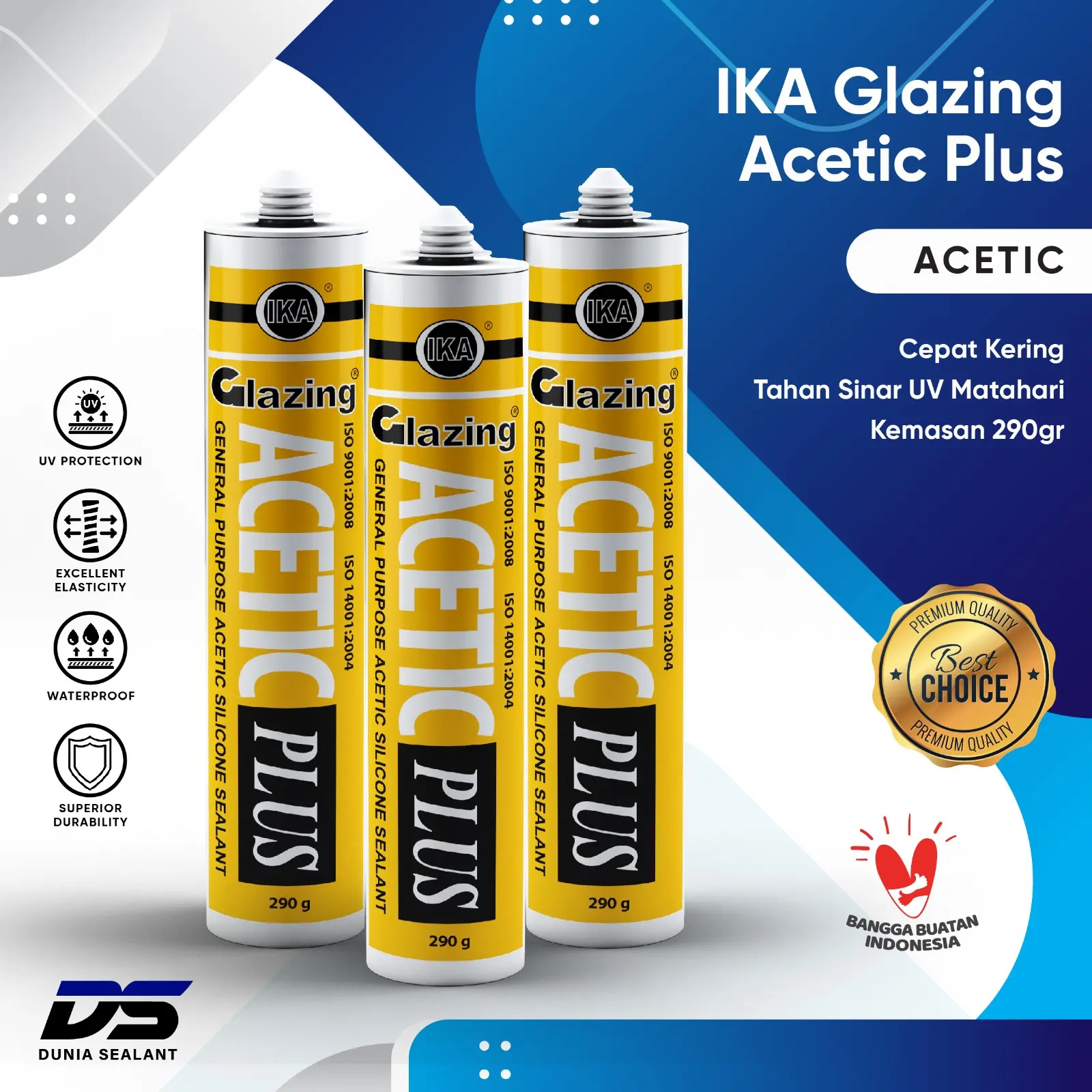 IKA Glazing Acetic Plus Silicone Sealant - ASAM