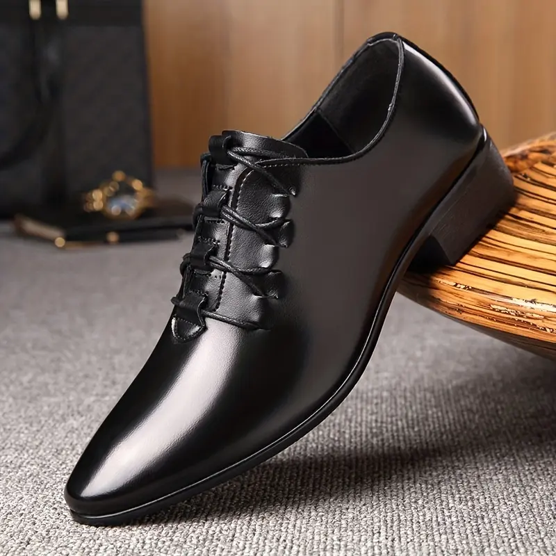 Men's Shoes  Men's Casual Shoes Business Formal  Large Size Men's Shoes Korean Version Youth Fashion Trend Pointed Wedding Shoes Four Seasons Style 1