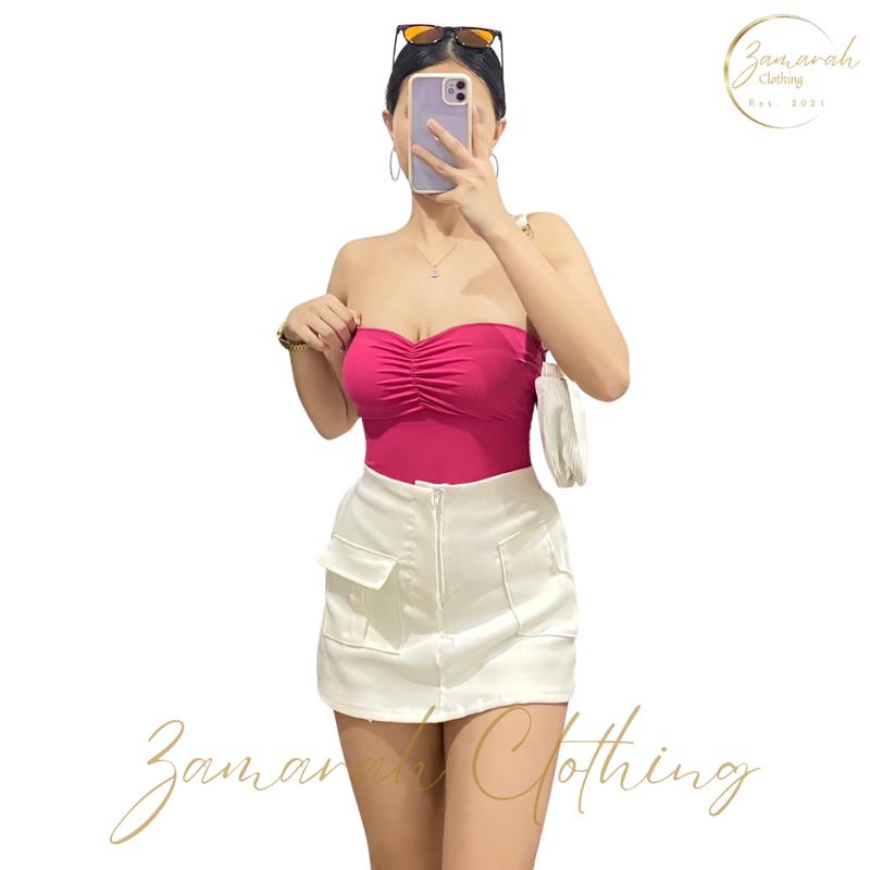 Product Introduction of [ZC] SCARLET Padded Tube - Knitted Fabric - Fit to XS to Small Womenswear Tops 1