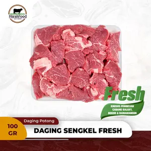 Hijrahfood Daging Sengkel Sapi SEGAR Potong | Beef Shank Cutting FRESH / 100gram