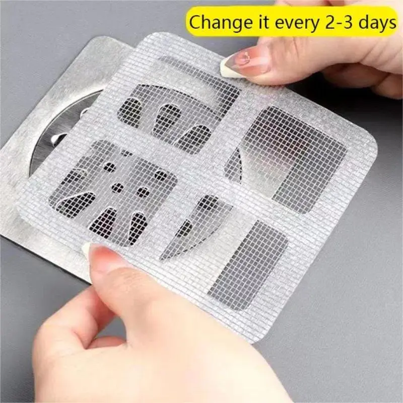 10PCS Disposable Home Anti-Clogging Filter Net Bathroom Hair Filter Sticker Insect Proof Floor Drain Sticker Sink Hair Catcher