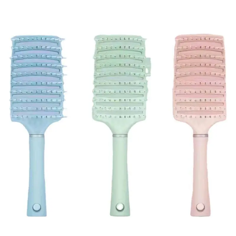 Hollow-out Design Hair Brush, 1 Count Scalp Massage Comb, Curly Hair Detangling & Styling Tool 2