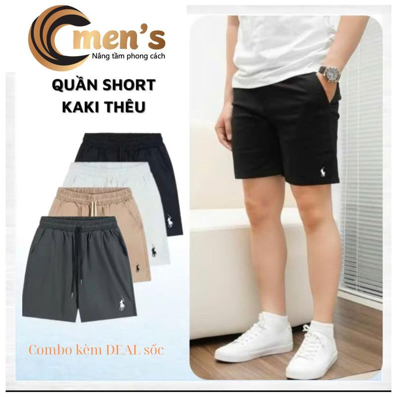 Combo 2 Quân Short Kaki Nam Nữ Thêu Cmen's Fom Trên Gối Chất Liệu Thoáng Mát MS10 quần  kaki  lưng  thun  nam