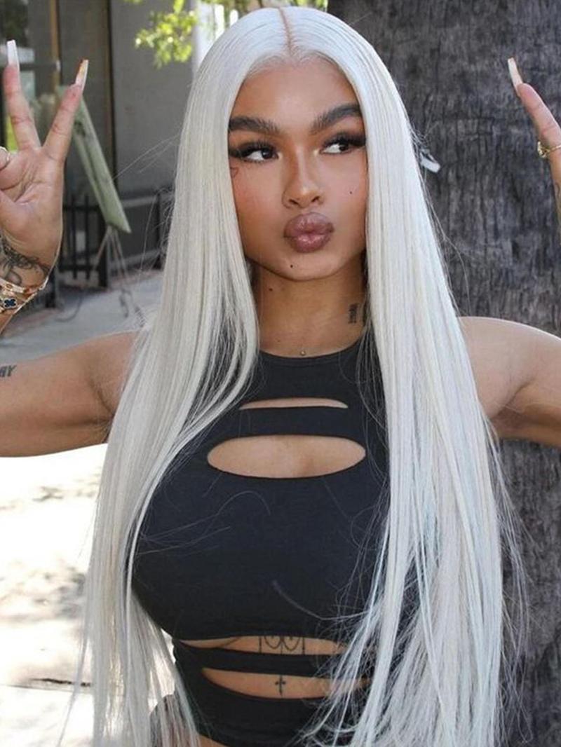 Product Introduction of Hairstyle Ideas Women's 28inch Long Straight Synthetic Lace Front Hair Wigs, Glueless Natural Fluffy Heat-resistant Wigs without Bangs, Trendy Synthetic Wigs for Party, Daily Hairstyle Ideas, Gifts for Girlfriend 11