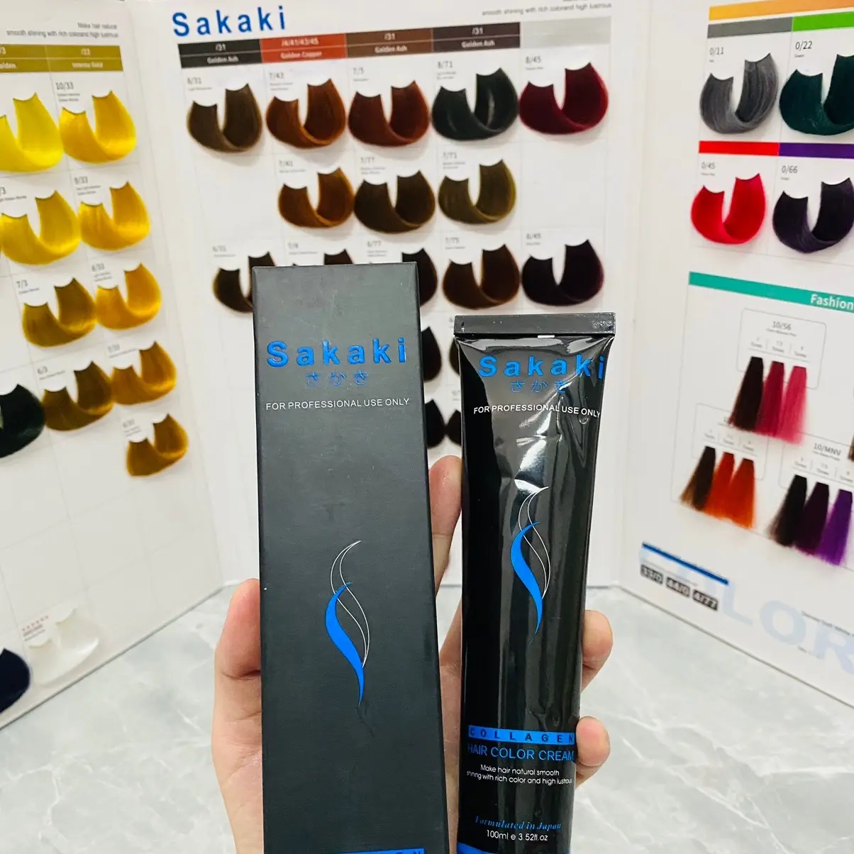 Màu nhuộm Nhật Sakaki màu nhuộm chuyên dụng salon lên màu bóng mềm 56 mã màu Nhuộm Tóc Đổi Màu Tóc