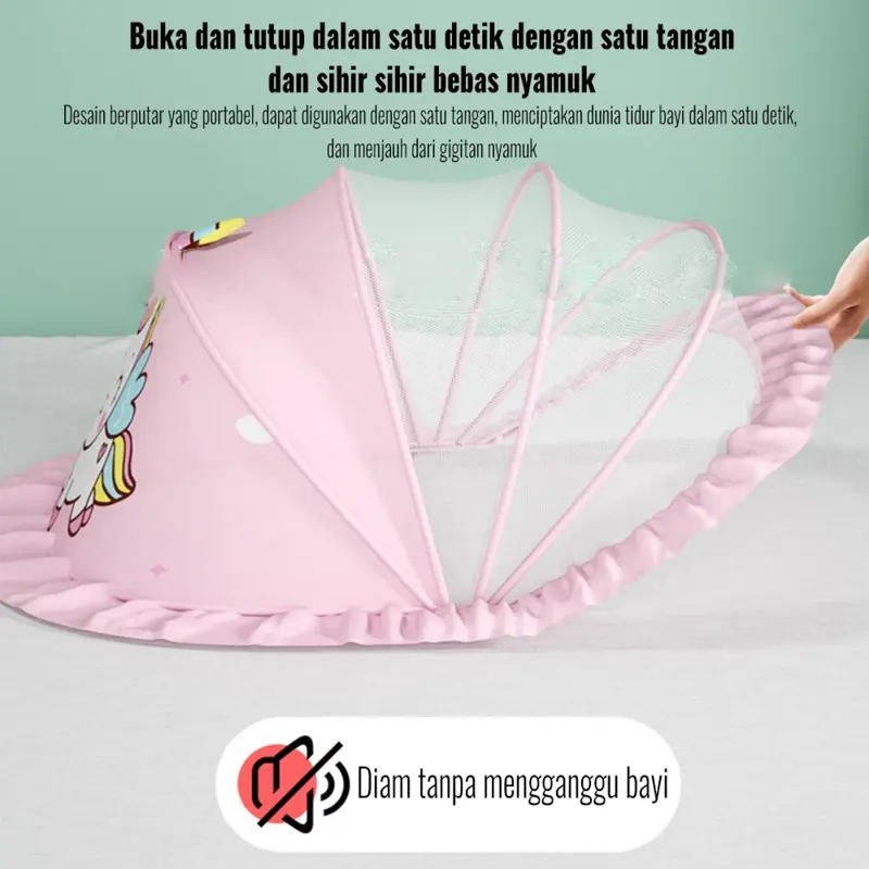 Jaringan Nyamuk Tidur Bayi Dengan Melipat Yang Bisa Dikembalikan Dan Melindungi Seluruh Lingkungan 5