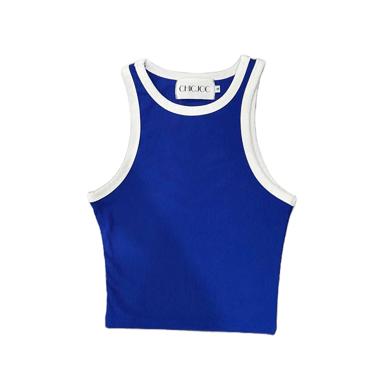 Áo ba lỗ phối viền phom crop top chất tăm gân co dãn tốt cao cấp Nữ Women