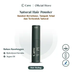 Cave Natural Hair Powder 10 gr - Bedak Styling Rambut Pria Membuat Bervolume Tebal & Anti Lepek