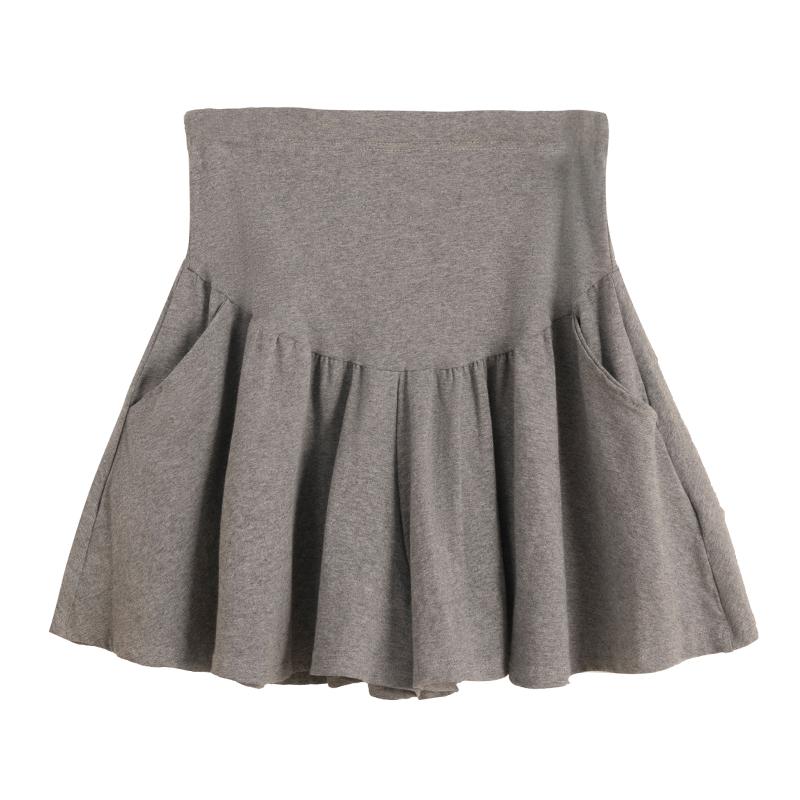 T70100# Maternity Trousers A Line Dress Pleated Design Skirts Korean Style Spring Autumn Outerwear Summer Women Clothing Pregnant Pants 4