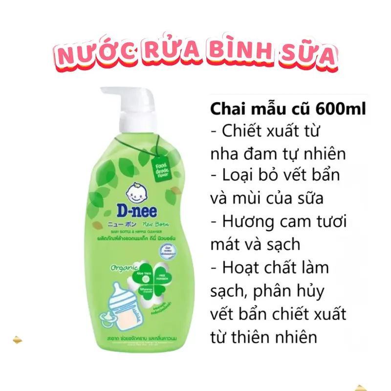 Nước Rửa Bình Sữa Dnee Oganic Hữu Cơ Thái Lan Cho Bé nuoc ruabinh 7