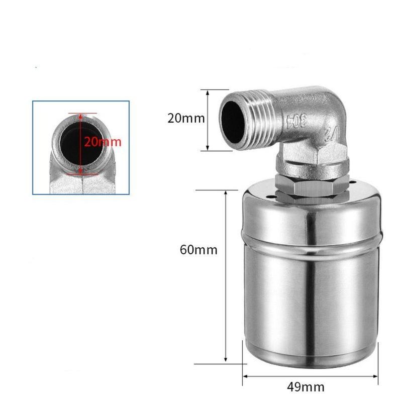 Phao Nước Chống Tràn Mini Tự Động, Van Cơ Nước Tự Ngắt Khi Đầy, Điều Chỉnh Mực Nước, Chất Liệu Inox 304