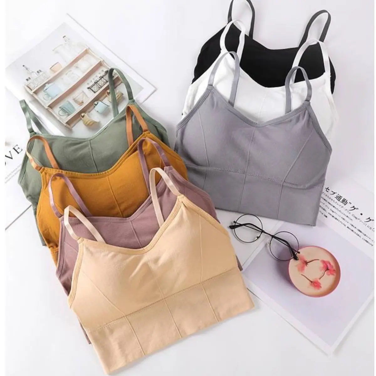 ฺBRA01-เสื้อสปอร์ตบราสายเดียว เสื้อกีฬาแฟชั่น ผ้านุ่ม ยืดหยุ่นได้ดี ปรับสายได้ ฟองน้ำถอดได้ ออกกำลังกาย Sport
